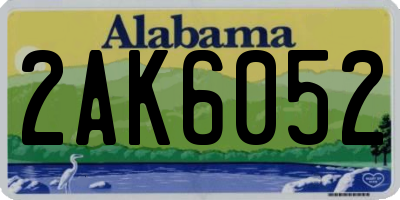 AL license plate 2AK6052