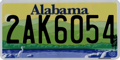 AL license plate 2AK6054