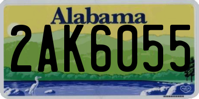 AL license plate 2AK6055