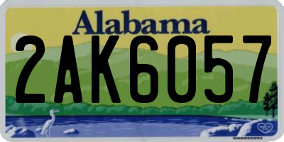 AL license plate 2AK6057