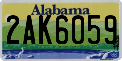 AL license plate 2AK6059