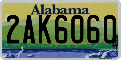 AL license plate 2AK6060