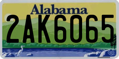 AL license plate 2AK6065