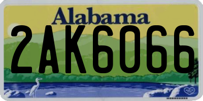 AL license plate 2AK6066