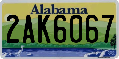 AL license plate 2AK6067