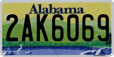 AL license plate 2AK6069
