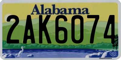 AL license plate 2AK6074