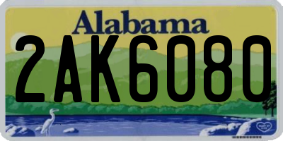 AL license plate 2AK6080