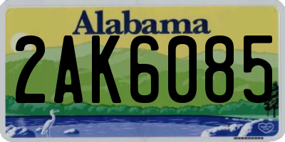 AL license plate 2AK6085
