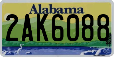 AL license plate 2AK6088
