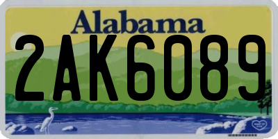 AL license plate 2AK6089