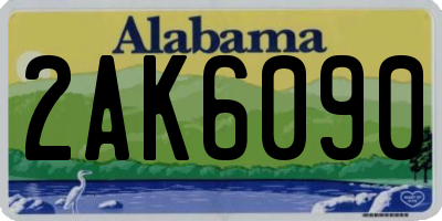 AL license plate 2AK6090
