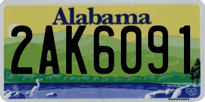 AL license plate 2AK6091