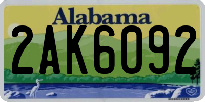 AL license plate 2AK6092