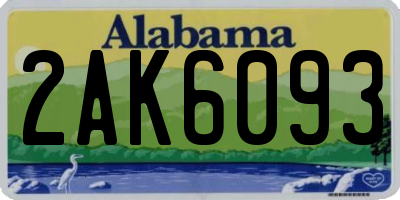 AL license plate 2AK6093
