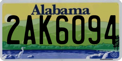 AL license plate 2AK6094