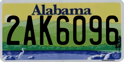 AL license plate 2AK6096