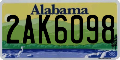 AL license plate 2AK6098