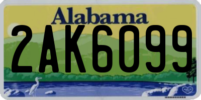 AL license plate 2AK6099