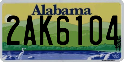 AL license plate 2AK6104