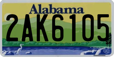 AL license plate 2AK6105