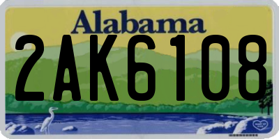 AL license plate 2AK6108