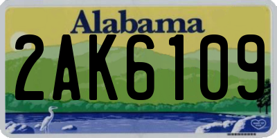 AL license plate 2AK6109