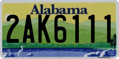 AL license plate 2AK6111