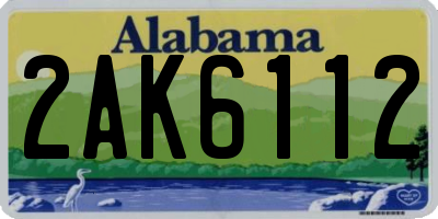 AL license plate 2AK6112