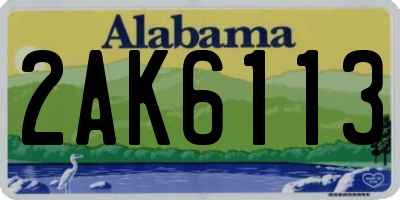 AL license plate 2AK6113