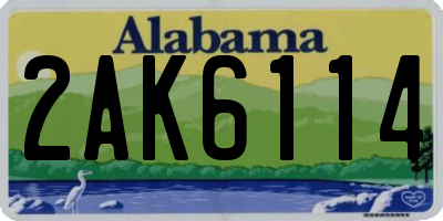 AL license plate 2AK6114