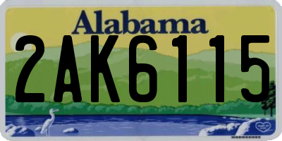 AL license plate 2AK6115