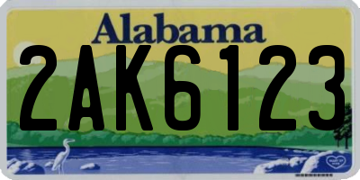 AL license plate 2AK6123