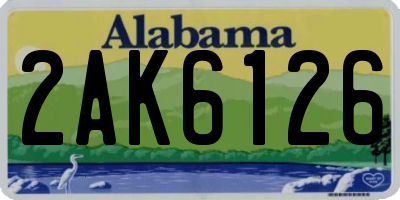 AL license plate 2AK6126