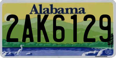 AL license plate 2AK6129