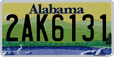 AL license plate 2AK6131