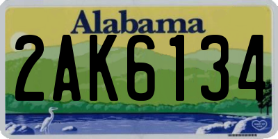 AL license plate 2AK6134