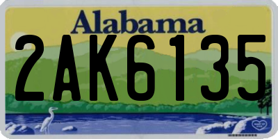 AL license plate 2AK6135