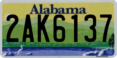 AL license plate 2AK6137