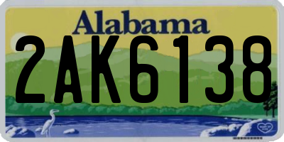 AL license plate 2AK6138