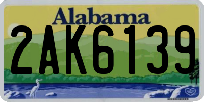 AL license plate 2AK6139
