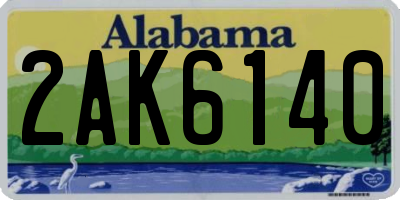 AL license plate 2AK6140