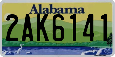 AL license plate 2AK6141