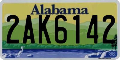 AL license plate 2AK6142