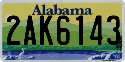 AL license plate 2AK6143