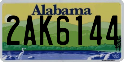 AL license plate 2AK6144