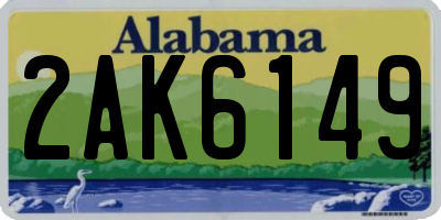 AL license plate 2AK6149