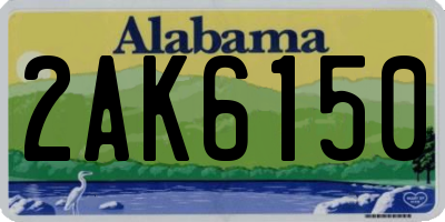 AL license plate 2AK6150