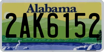 AL license plate 2AK6152