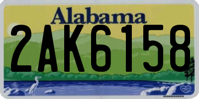 AL license plate 2AK6158